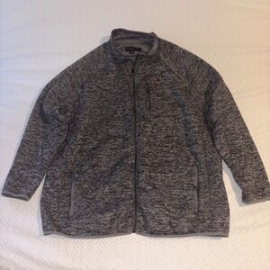 U.S. Polo Assn. Men's XXXL Gray Granite Full Zip Jacket Red Pony Logo